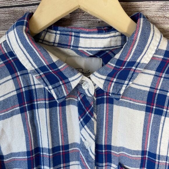 Rails Hunter White/Blue/Raspberry Flannel Button Down Shirt Sz S - Picture 10 of 10